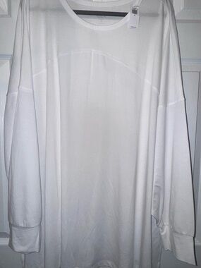 Old Navy White Women's Long Sleeve Tunic Top